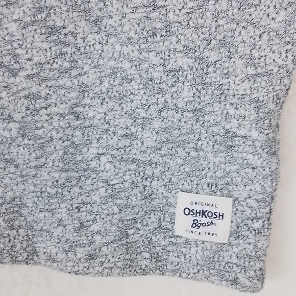 OshKosh Long Sleeve Knit Tee T-Shirt Size 4‎ in Heathered Gray w/ Red - Picture 5 of 10